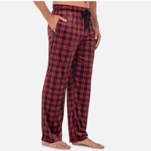 NEW Mens Sz Medium Elastic Waist Plaid Soft Velour Sleep Lounge Pants…
